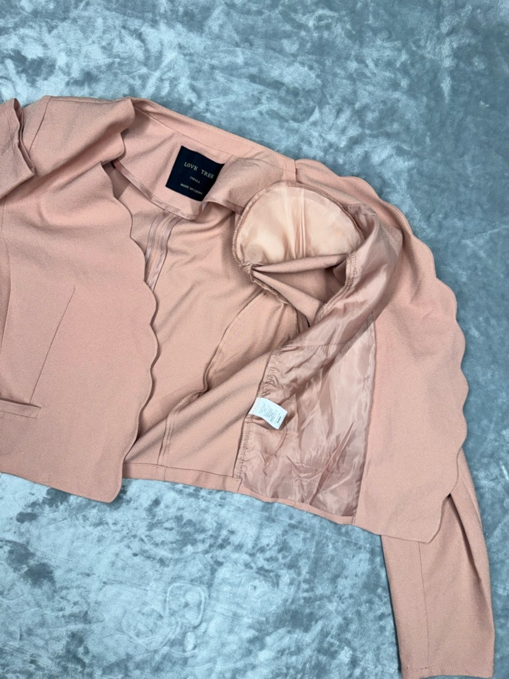 Love Tree Womens Pink Cropped Blazer - Picture 7 of 8